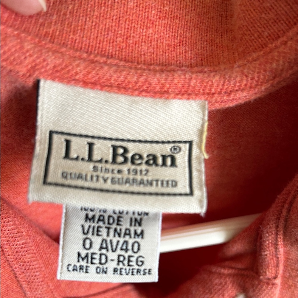 L.L. Bean Women's Coral/Peach Sleeveless Polo Tee - Picture 2 of 9